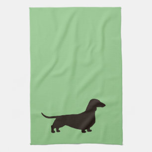 Dachshund Silhouette Wiener Dog Weenie Dog Theedoek