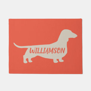 Dachshund Silhouette Wiener Hondenliefhebber Doxie Deurmat