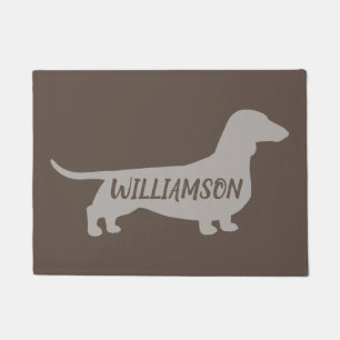Dachshund Silhouette Wiener Hondenliefhebber Doxie Deurmat