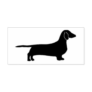 dachshund silhouette zelfinktende stempel