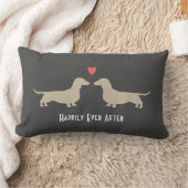 Dachshund Silhouetten met Hart Wiener Honden Schat Kussen (Deken)