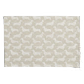 Dachshund Silhouettes Pattern Kussensloop (Voorkant)