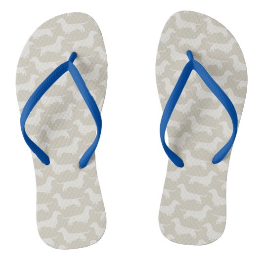 Dachshund Silhouettes Pattern Teenslippers (Voetbed)
