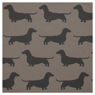 Dachshund Silhouettes Pattern Wiener Hondenliefheb Stof