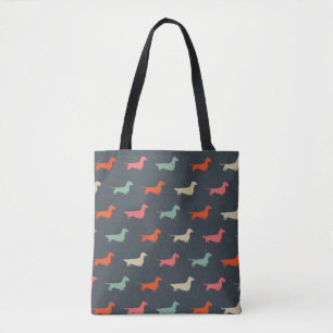 Dachshund Silhouettes Wiener Hondenliefhebber Draagtas
