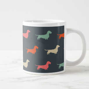 Dachshund Silhouettes Wiener Hondenliefhebber Extra Grote Beker