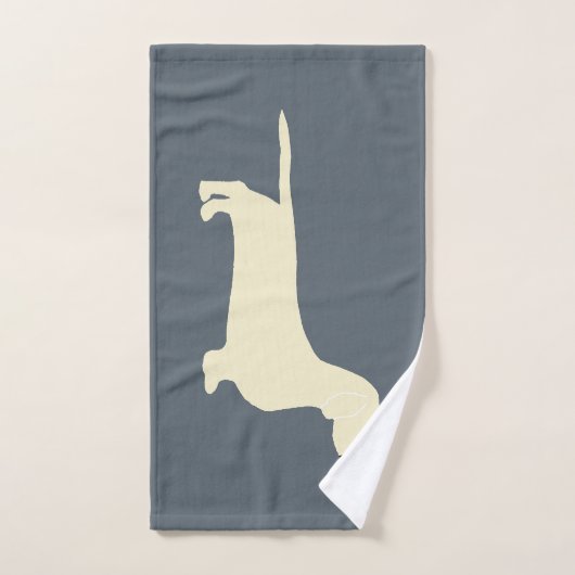 dachshund silo crème bad handdoek (Handdoek)