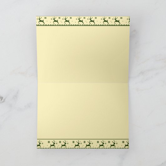 Dachshund Sinterklaas Kerst Scene Kaart (Binnen)