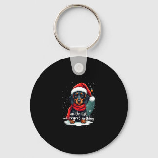 Dachshund Sinterklaas op de stoute lijst Dachshund Sleutelhanger