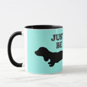 Dachshund Sirène Silhouette Café Mug (Gauche)