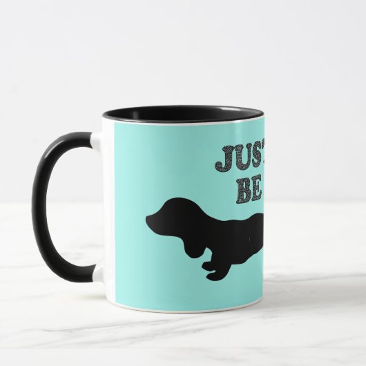 Dachshund Sirène Silhouette Café Mug (Gauche)