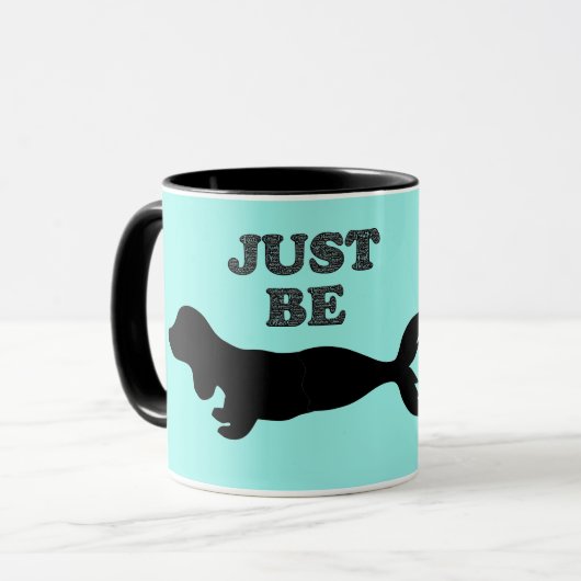 Dachshund Sirène Silhouette Café Mug (Devant gauche)