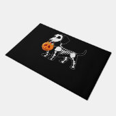 Dachshund Skeleton Halloween Deurmat (Schuin)