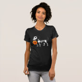 Dachshund Skeleton Halloween T-shirt (Voorkant volledig)