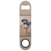 Dachshund (Smooth) Peinture - Art Chien original (Devant)