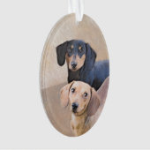 Dachshund (Smooth) Peinture - Art Chien original (devant)