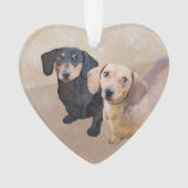 Dachshund (Smooth) Peinture - Art Chien original (devant)