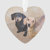 Dachshund (Smooth) Peinture - Art Chien original (dos)
