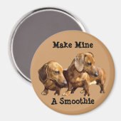 Dachshund Smoothies Magnet Magneet (Voorkant / Achterkant)