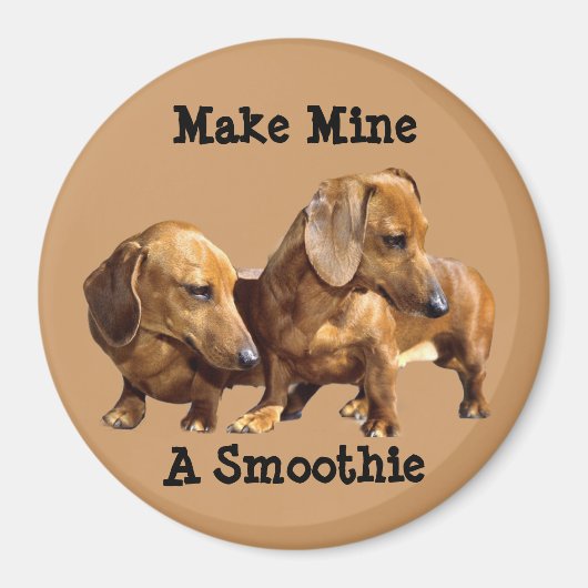 Dachshund Smoothies Magnet Magneet (Voorkant)