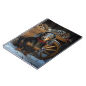 Dachshund Snowy Sleigh Kerst Decor Notitieboek (Linkerzijde)