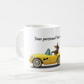 Dachshund Sport Voiture Conducteur Mug (Devant gauche)