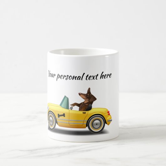 Dachshund Sport Voiture Conducteur Mug (Centre)