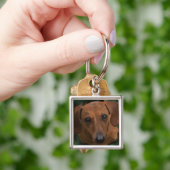 Dachshund Square Sleutelhanger (Hand)