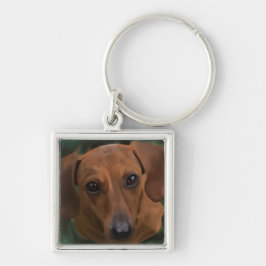 Dachshund Square Sleutelhanger