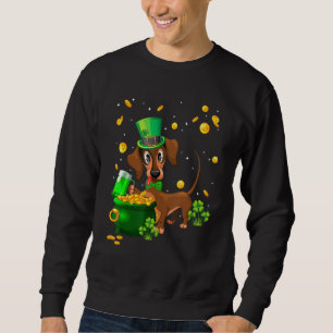 Dachshund St Patrick S Day Irish Clover Hondenlief Trui