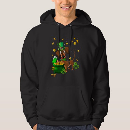 Dachshund St Patrick's Day Irish C    Dog   Hoodie (Voorkant)