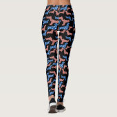 Dachshund Stars et Stripes Leggings (Dos)