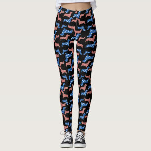 Dachshund Stars et Stripes Leggings