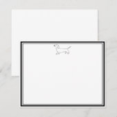 Dachshund Stationery Notitiekaartje (Voorkant / Achterkant)