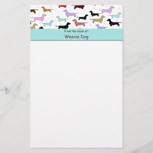 Dachshund Stationery Paper Briefpapier