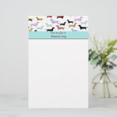 Dachshund Stationery Paper Briefpapier (Staand voorkant)