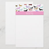Dachshund Stationery Paper Briefpapier (Voorkant / Achterkant)