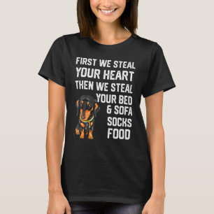 Dachshund Steal je hart steelt je bed en sofa T-shirt