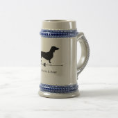 Dachshund Stein Bierpul (Voorkant rechts)