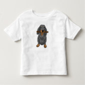 Dachshund Stick Kinder Shirts (Voorkant)