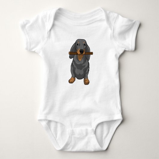 Dachshund Stick Romper (Voorkant)
