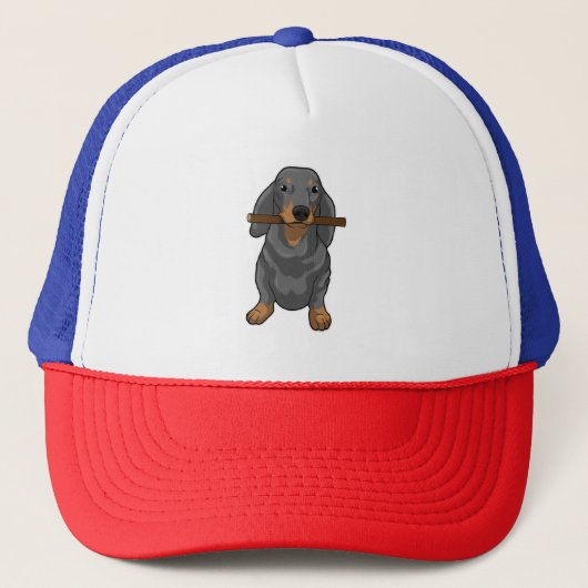 Dachshund Stick Trucker Pet (Voorkant)