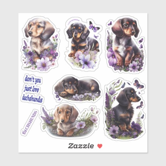 Dachshund stickers (Vel)