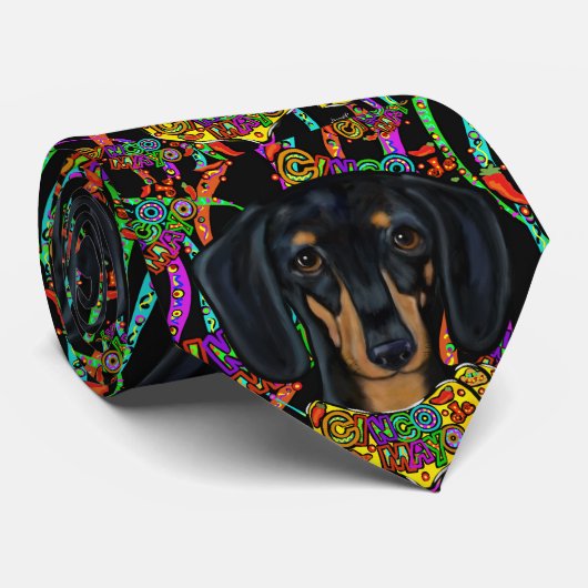 Dachshund Stropdas (Opgerold)