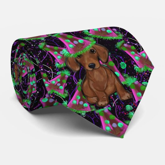 Dachshund Stropdas (Opgerold)