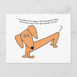 Dachshund Stupid Dog Tricks...voor Poodles! Briefkaart