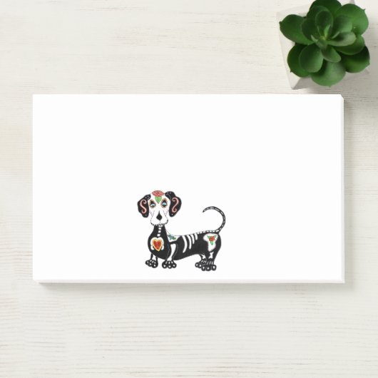 Dachshund Sugar Skull Post-it® Notes (Kantoor)