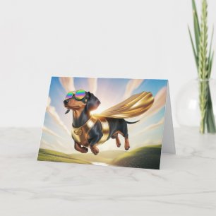 Dachshund Superhelden Wenskaart Kaart