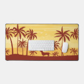 Dachshund sur la plage au coucher du soleil | chie (Clavier et souris)