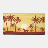 Dachshund sur la plage au coucher du soleil | chie (Recto)